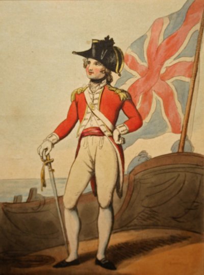 Capitano dei Marines, 1799 da Thomas after Rowlandson